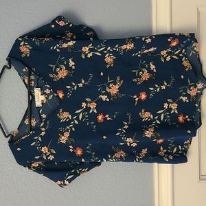 Pink Rose Floral Blouse